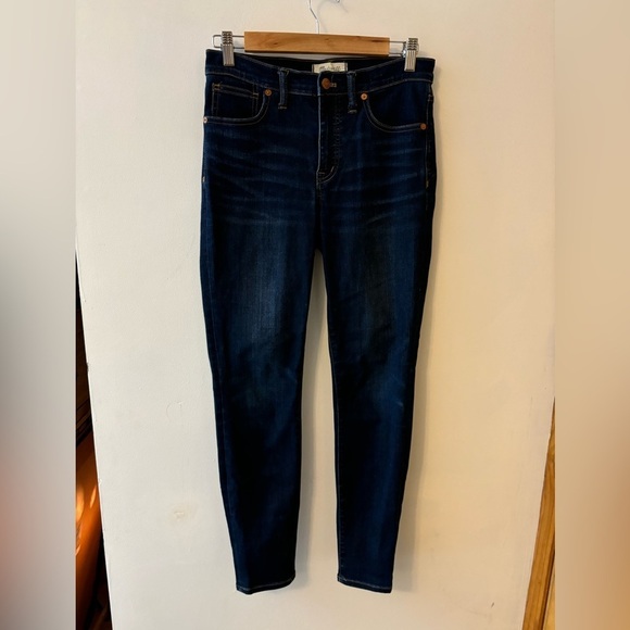 Madewell 9” High Rise Skinny Jeans Dark Denim - Picture 9 of 9